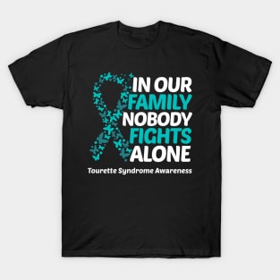 In Our Family Nobody Fights Alone Tourette Syndrome Awareness T-Shirt